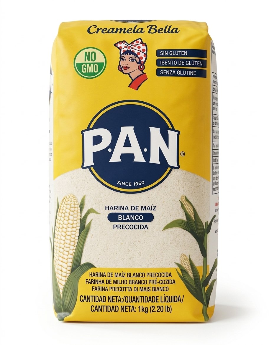 Harina de Maíz Blanco Precocida P.A.N. (1 kg) – Sin Gluten