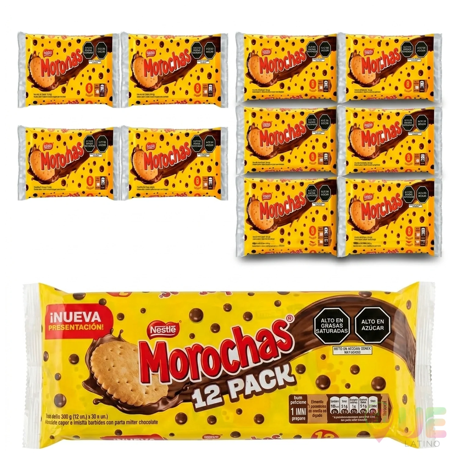 Morochas Multi Pack - Biscotti alla Vaniglia Ricoperti di Cioccolato 30 g