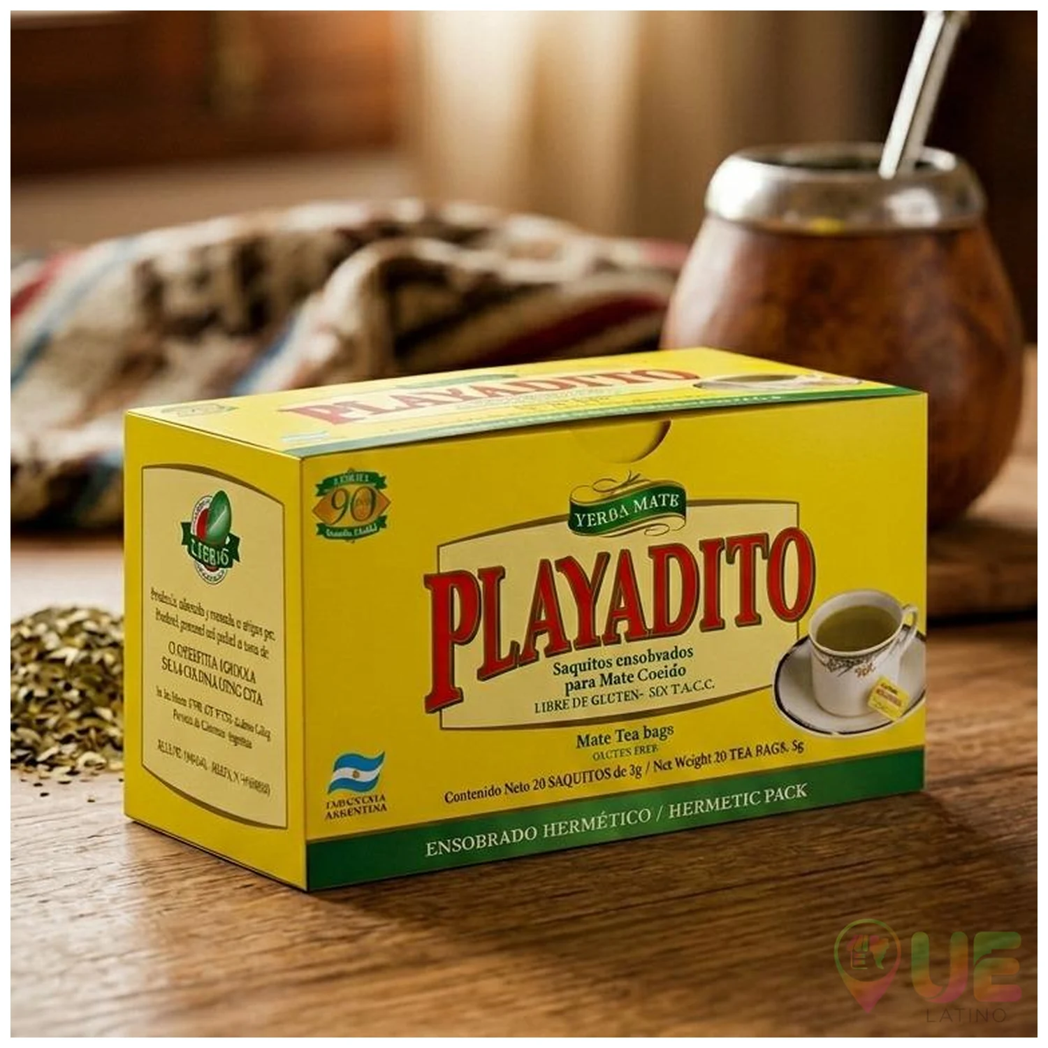 Yerba Mate Playadito en Saquitos – Mate Cocido Sin TACC (20 unidades)