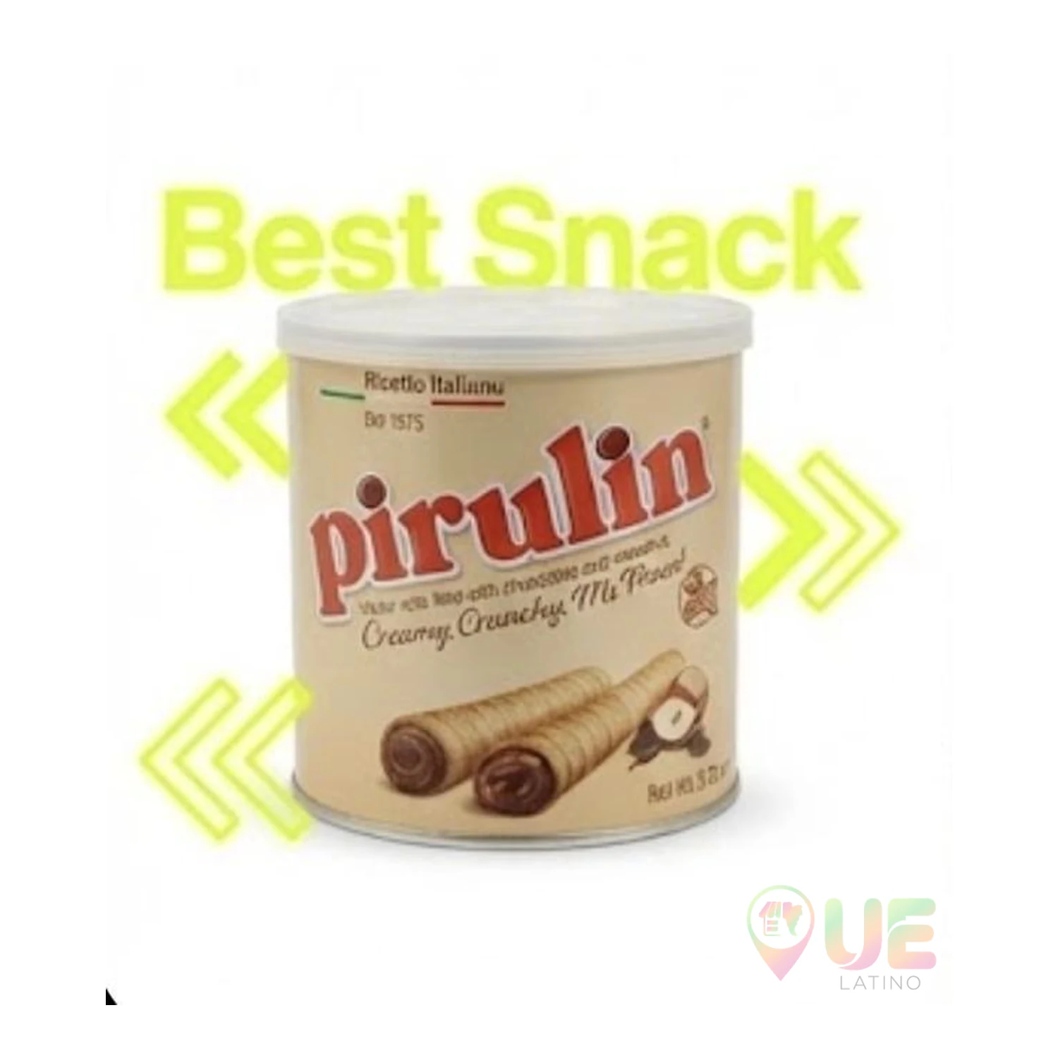 Pirulin - Cialda Sottilissima e Croccante con Cuore Cremoso di Cioccolato e Nocciole Perfetta per Caffè e Snack Veloce