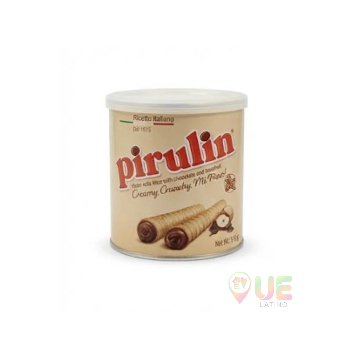 Pirulin - Cialda Sottilissima e Croccante con Cuore Cremoso di Cioccolato e Nocciole Perfetta per Caffè e Snack Veloce